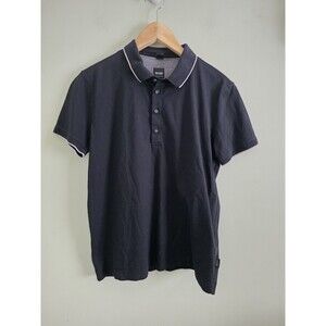 HUGO BOSS  Regular Blue Polo Neck T-Shirt Men Size S